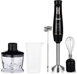 RAF - Staafmixer Set - 5-in-1 - Hand Blender - Elektrische Handmixer - Klopper - Staafmixer - BPA-vrij - Extreem Krachtig - Hakmolen - Garde - Maatbeker - Mengstaaf - Ook voor IJsklontjes - Complete Set - Melkopschuimer - Foodprocessor — thumbnail 4