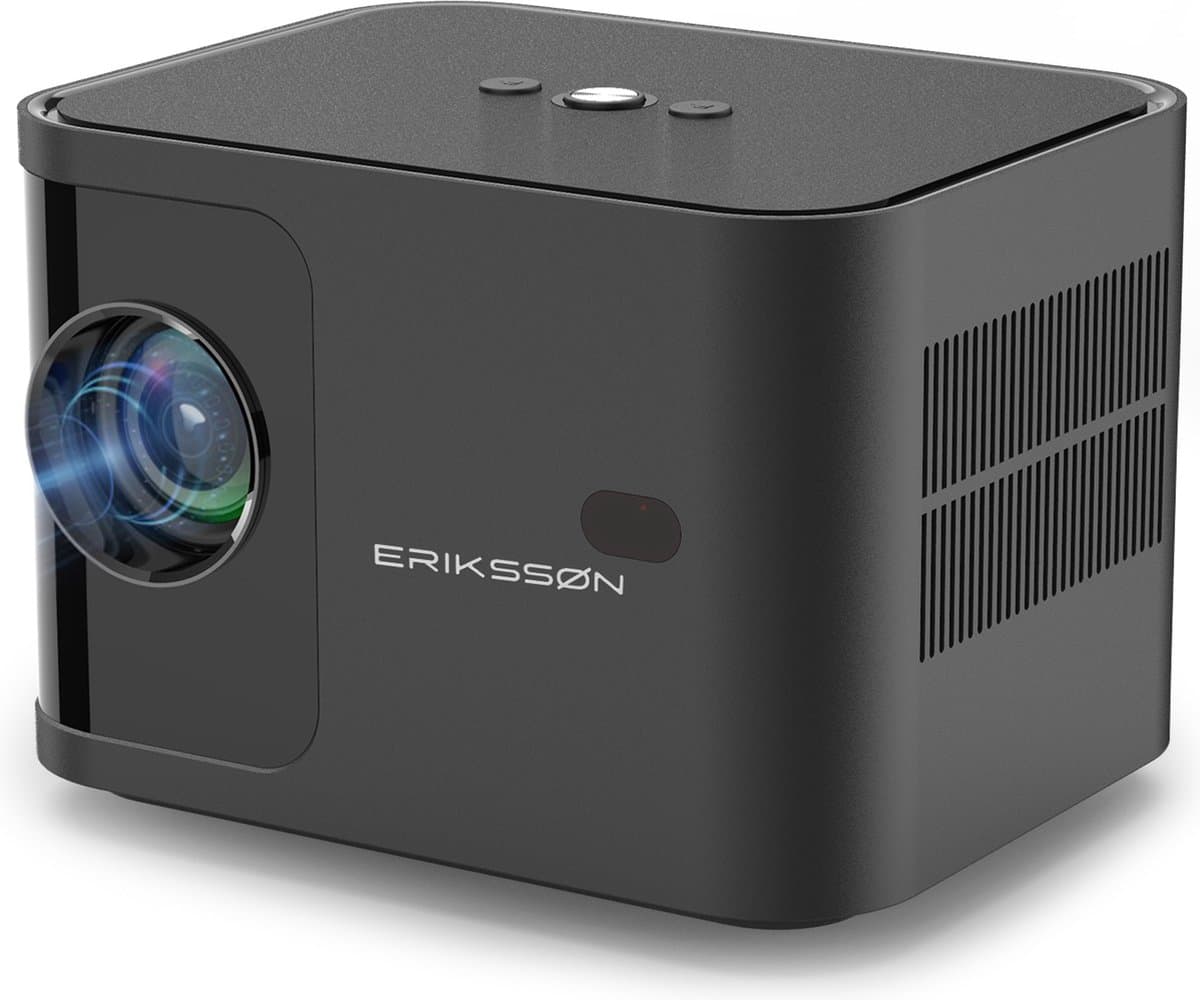 Erikssøn Beamer Prime - Ingebouwde Krachtige Speaker - 6600 Lumen - 1080P Full HD - Wifi Projector - Streamen vanaf je telefoon - Mini Beamer - Beamers - IOS & Android - Smart - Zwart — afbeelding 1