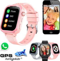 GPSHorlogeKids© - GPS horloge kind - smartwatch kinderen - WhatsApp - 4G videobellen - spatwaterdicht - SOS alarm - SMS - incl SIM - Turn Roze — thumbnail 1