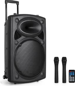 Qtx QR12PABT Mobiele Bluetooth PA Luidspreker Box Accu Trolley USB/SD/VHF 700W — thumbnail 5