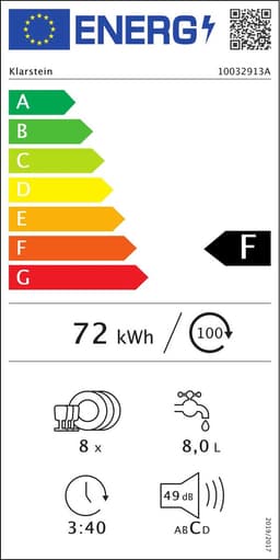 Klarstein Amazonia Mini vrijstaande vaatwasser - Tafelmodel afwasmachine - Met 8 couverts en 8 programma's - Led display - Aquastop - Zwart — thumbnail 5