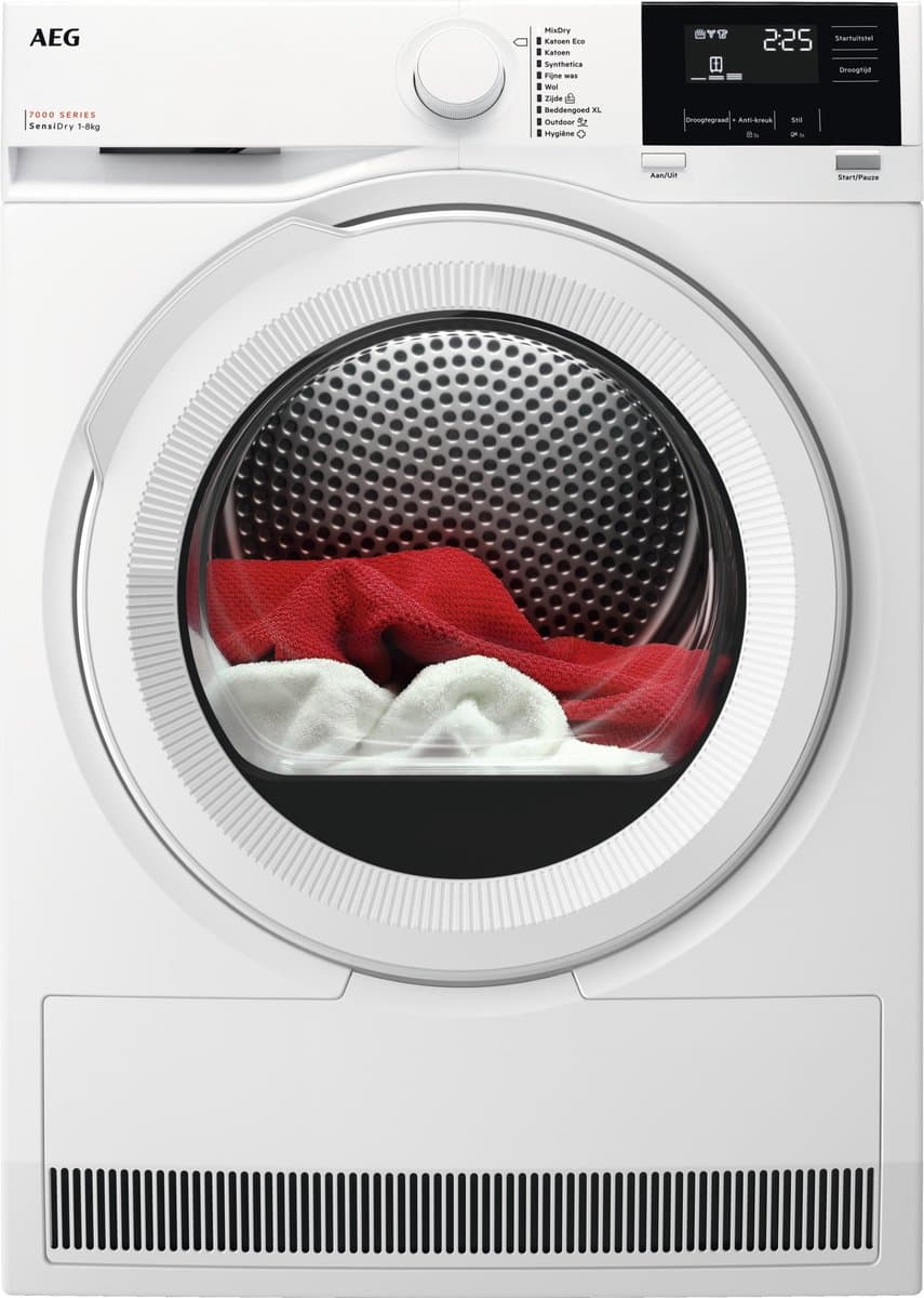 AEG TR738AT2B 7000 serie SensiDry - Wasdroger - Warmtepompdroger - 8 kg - Energielabel A+++ — afbeelding 1
