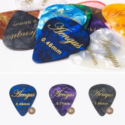 Áengus Plectrum set 12 Celluloid plectrums - in de diktes thin 0.46 medium 0.71 en thick 0.96 mm — thumbnail 2