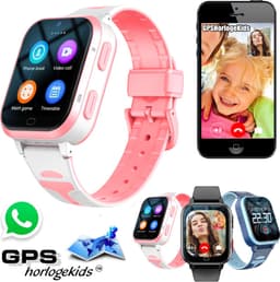 GPSHorlogeKids© - GPS horloge kind - smartwatch kinderen - WhatsApp - 4G videobellen - spatwaterdicht - SOS alarm - SMS - incl. SIM - Yoda Roze — thumbnail 1