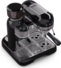 Klarstein Koffiemachine Espresso portafiltermachine met melkopschuimer, 1,4 L retro mini-espressomachine met filterhouder, 1550W koffiezetapparaat klein, melktank, thermoblock, voor cappuccino - 20 Bar - voor Keuken - LED — thumbnail 1