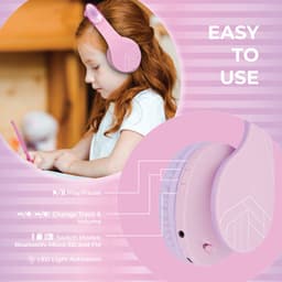 PowerLocus P2 draadloze Over-Ear Koptelefoon Inklapbaar koptelefoon voor kinderen - veilig volume van 85 dB - Bluetooth Hoofdtelefoon - Met microfoon — thumbnail 3