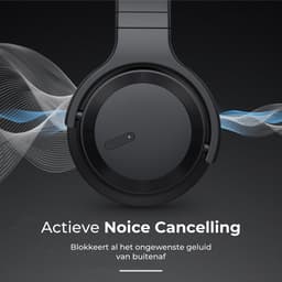 Koptelefoon Bluetooth - Draadloze Active Noise Cancelling Premium Hoofdtelefoon - Draadloos - Met Microfoon - Met Draad - Koptelefoons - Headphones — thumbnail 3