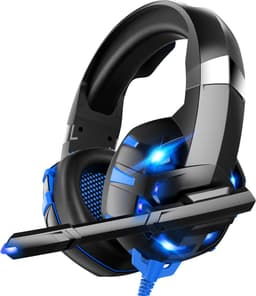 Strex Gaming Headset Met Microfoon - Geschikt Voor PC / PS4 / PS5 / Xbox / Switch - Game Koptelefoon Met Draad - Blauw — thumbnail 1