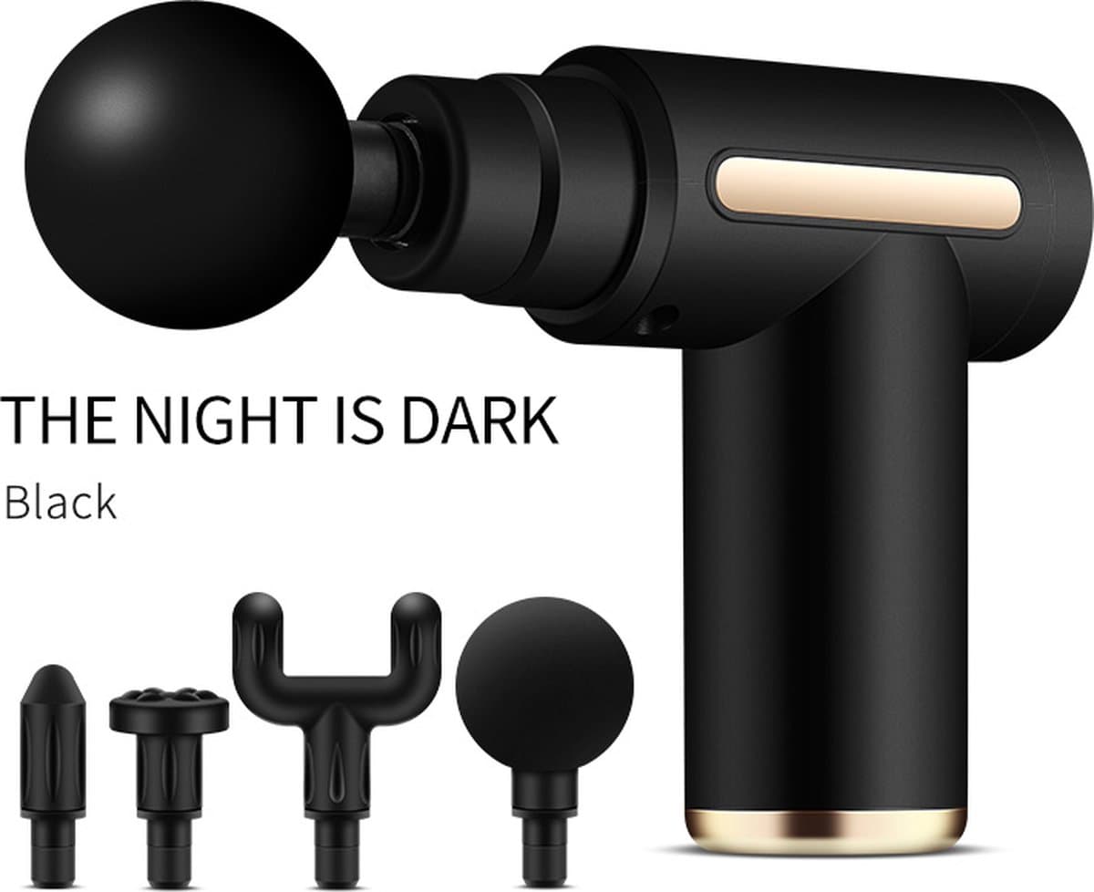 Mini massage gun - 4 koppen - 6 snelheden - diepe spierstimulatie - licht in gewicht (540 gram) - stil in gebruik - makkelijk mee te nemen — afbeelding 1