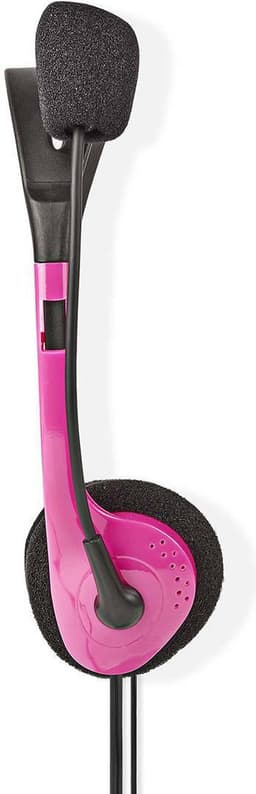 Nedis PC-Headset - On-Ear - Stereo - 2x 3.5 mm - Opvouwbare microfoon - Roze — thumbnail 5