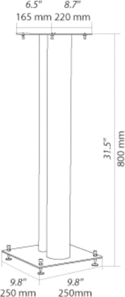 NorStone STYLUM 3 zwart Luidsprekerstandaards 80 cm hoog — thumbnail 2