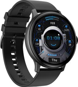 Belesy® NUMBER 2 - Smartwatch Heren – Smartwatch Dames - Horloge – Stappenteller – Calorieën - Hartslag – Sporten - Splitscreen - Kleurenscherm - Full Touch - Bluetooth Bellen – Siliconen – Zwart - Moederdag — thumbnail 2