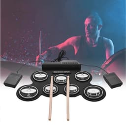Elektrisch Drumstel - Drumset - Digitaal Drumstel - Drumpad - Drumstel met Drumstokken en Voetpedalen - Drumstel Voor Volwassenen — thumbnail 5