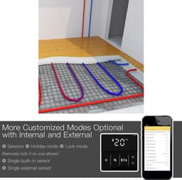 TechU™ Smart Thermostaat Thin – Wit – Alleen voor Elektrische Vloerverwarming – App & Wifi – Google Assistant & Amazon Alexa – Persoonlijk Programma Instelbaar — thumbnail 5