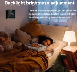 TechU™ Slimme Thermostaat Vita – Alleen voor Elektrische Vloerverwarming – Zwart – Google Assistant & Amazon Alexa – App & Wifi — thumbnail 5