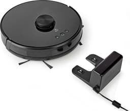Nedis SmartLife Robotstofzuiger - Navigatiemethode: Laser navigatie - Wi-Fi - Capaciteit opvangreservoir: 0.6 l - Automatisch opladen - Maximale gebruiksduur: 2 uur - Zwart - Android / IOS — thumbnail 4