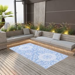 vidaXL - Buitenkleed - ARAKIL - 190x290 - cm - PP - babyblauw — thumbnail 3