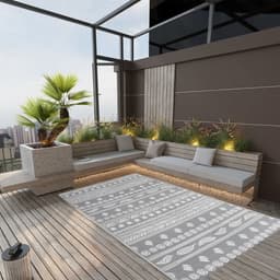 vidaXL - Buitenkleed - ARAKIL - 160x230 - cm - polypropeen - grijs — thumbnail 3