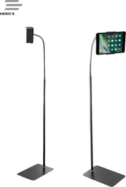 3 Herro's Universeel Tablet Houder-E Tablet houder-smartphone Statief-Tablet Houder-Telefoonhouder - Tablet Standaard Statief - Stevig Statief - Houder met Klem voor Bed/Bank/Horeca/School - Vloerstandaard - Statief - Incl. Ipad Houder&Telefoonhouder — thumbnail 1