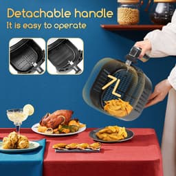 Aigostar 1900 W 7 l elektronische heteluchtfriteuse met dubbele pan zwart met wifi-functie VDE/Cube Smart — thumbnail 2