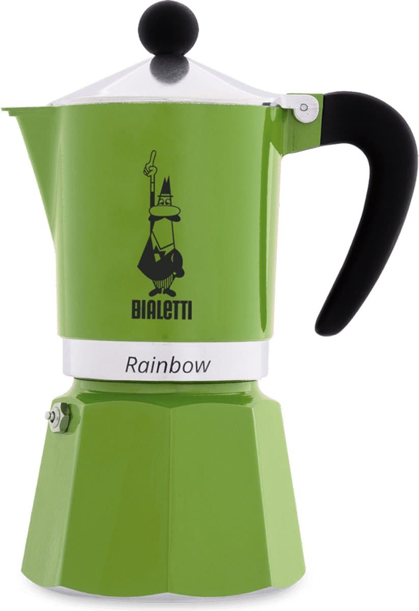 Bialetti Rainbow Groen 6 Kops – Espressopot – Aluminium – 270 ml — afbeelding 1