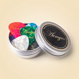 12 Plectrums in aluminium doosje - Celluloid plectrum set - thin 0.46, medium 0.71 en thick 0.96 mm — thumbnail 3