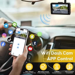 Dashcam Auto Voor en Achter 4K Wifi Camera met Nachtzicht en G-Sensor — thumbnail 5