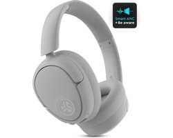 JLab Jbuds Lux ANC Draadloze Koptelefoon Bluetooth - Active Noise Cancelling Over Ear Hoofdtelefoon - 70 uur Batterijduur - Be Aware Audio - Multipoint - Aanpasbare Equalizer - Inklapbaar - Wit
