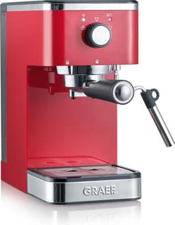 Graef Salita Espresso piston machine ES403 Rood compact 14 cm breed 1400 Watt voor losse koffie en koffiepads — thumbnail 1