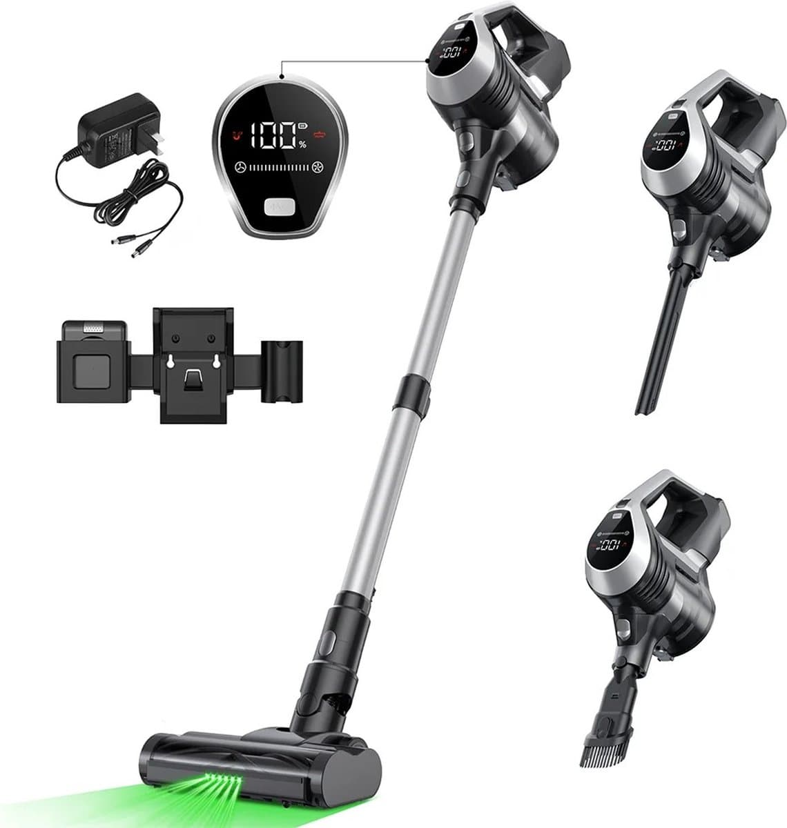 Wildor® Stofzuiger - Draadloos - Hand - Handstofzuiger - Stokzuiger - Schoonmaken - Huisdier - Haar - Tapijt - 20Kpa - 28W — afbeelding 1