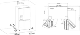 HISENSE  RS818N4IFD -  Amerikaanse koelkast - breedte 91 cm - hoogte 179 cm - inhoud 632 l - NoFrost — thumbnail 4