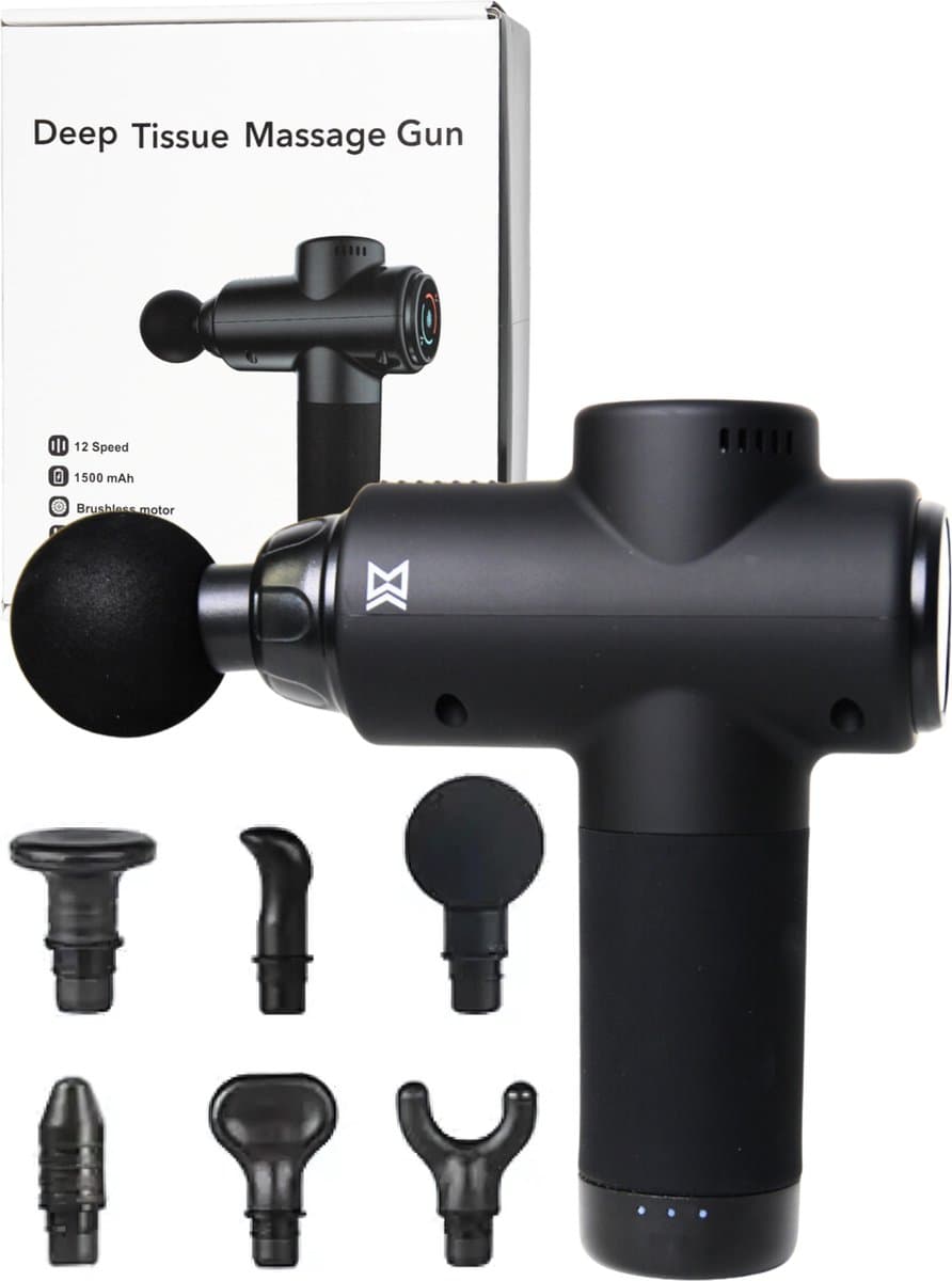 "Massagegun-spierherstel &deep tissue massage-draadloos masassge apparaat met opzetstukken — afbeelding 1