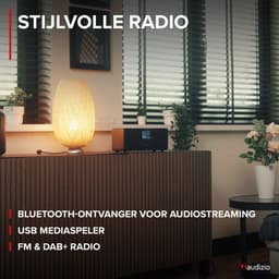 DAB radio met Bluetooth - Audizio Genua - DAB+ radio, FM radio - Auto scan - Houtlook — thumbnail 3