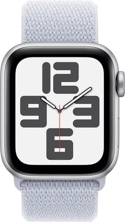 Apple Watch SE 2024 GPS + Cellular 44mm Silver Aluminium Case with Blue Cloud Sport Loop — thumbnail 1