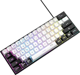 MageGee TS91 - Gaming Toetsenbord - Gaming - RGB Keyboard - 60% Keyboard - Ergonomisch - Zwart & Wit — thumbnail 4