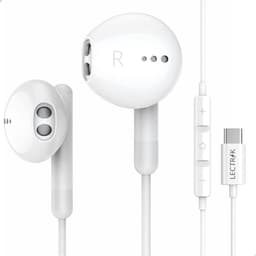 Oortjes met draad en microfoon - Oordopjes - 120CM kabel - USB-C aansluiting - Earphones Wired — thumbnail 1