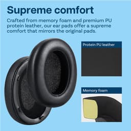 Vervangende Oorkussens voor Sony WH-XB910N Noise Cancelling Hoofdtelefoons van MMOBIEL – Memory Foam en Protein PU Koptelefoon Oorkussens - Noise Isolation Earpads – Zwart — thumbnail 5