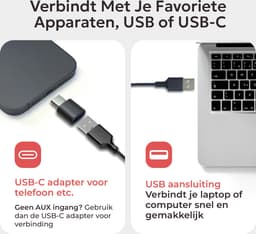 DynaBright Headset met Microfoon - Computer Headset - Koptelefoon met Microfoon - Headset - Laptop - Koptelefoon - 3.5mm - USB/USB-C — thumbnail 3