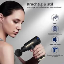 Massage Gun - Mini Massage gun - Massage Apparaat - Massage pistool - incl. 4 opzetstukken - Draadloos — thumbnail 2