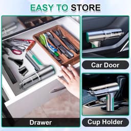 13 kPa draadloze mini-handstofzuiger - USB-oplaadbaar - draagbaar en licht - nat en droog - accu handstofzuiger auto - voor outdoor kantoorreiniging — thumbnail 2