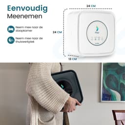 Filair® Luchtreiniger met HEPA H13 Luchtfilter - Air Purifier tegen Allergie, Hooikoorts, Stof, Rook & Huisstofmijt - Stil <30dB met Timer - Luchtzuiveraar Slaapkamer & Woonkamer - Lucht Reiniger + Clean Filter voor Luchtkwaliteit - Wit — thumbnail 3