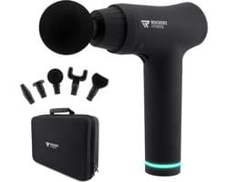 Rockerz Massage Gun - Massage gun professioneel - Massage pistool - 6 opzetstukken - 30 snelheden - Inclusief koffer - Krachtig - Draadloos