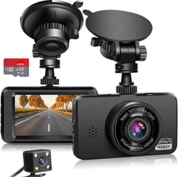 Dual Dashcam - Dashcam Voor Auto 1080p Full HD - Voor en Achter Camera incl. 32GB SD-kaart – Auto Camera - Met Loopopname en G-sensor – LCD Scherm — thumbnail 1