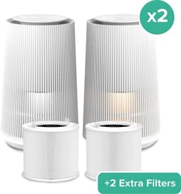 MiRi EasyBreath (2x) + 2 Extra Filters – Luchtreiniger – 250 m³/h – HEPA 13 filter – Ruimtes tot 50m² – Air Purifier – Koolstoffilter – Ionisator – UV-C – Luchtkwaliteit Indicator – WiFi en App — thumbnail 1