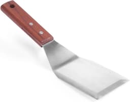 HENDI Hamburger turner – Houten greep – Roestvrij staal – 270x75 mm – Donker hout — thumbnail 1