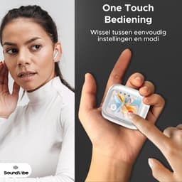 SoundVibe® - Earbuds Draadloos Met Noice Cancelling - Wit - Bluetooth Oordopjes - Noice Cancelling Hoofdtelefoon - LX-10 Earpods met Scherm - Werkt Met Apple En Android - Earpods USB C - Wireless Earphons - Oortjes Draadloos — thumbnail 2