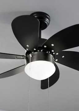 Stille Plafondventilator met Verlichting - Ø86cm - Omkeerbaar - Zwart of Natuurlijk Hout - AC-Motor - Perfect voor Zomer en Winter - Compact en Krachtig — thumbnail 3