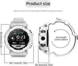 DrPhone SMARTX1 – Smartwatch Met Sportfuncties – IP67 Waterdichte Smartwatch – Bluetooth Smartwatch – Full Touchscreen – Bloeddruk & Hartslagmeter - Zwart — thumbnail 5