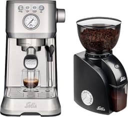 Solis Barista Perfetta Plus 1170 en Scala Zero Static 1662 - Pistonmachine en Koffiemolen - Espressomachine - Koffiemachine met Bonen - Zilver — thumbnail 1