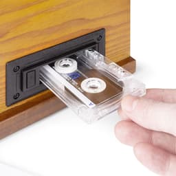 Retro platenspeler Bluetooth - Fenton Memphis - Met FM en DAB radio - Cassette speler - Lichtbruin — thumbnail 4